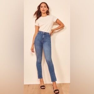 Reformation High Rise Petite Jeans in Darwin Wash